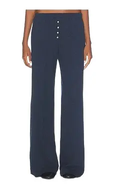 LESET Pointelle Boxer Pant in Midnight Melange | Image 1 LESET Pointelle Boxer Pant in Midnight Melange | Image 1