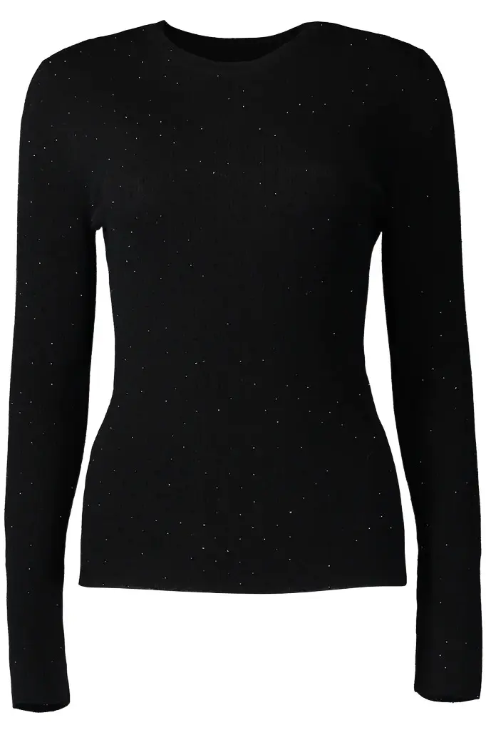 Michael Kors Collection Long Sleeve Crystal Embellished Pullover | Image 1 Michael Kors Collection Long Sleeve Crystal Embellished Pullover | Image 1