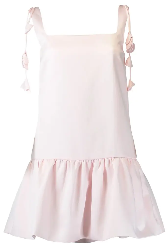 Self-Portrait Flower Taffeta Mini Dress