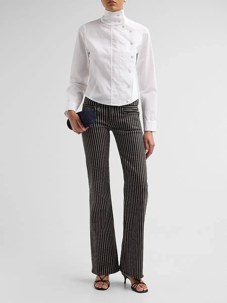 R13 Women's Asymmetrical Front Cotton Shirt | Thumbnail 2 R13 Women's Asymmetrical Front Cotton Shirt | Thumbnail 2
