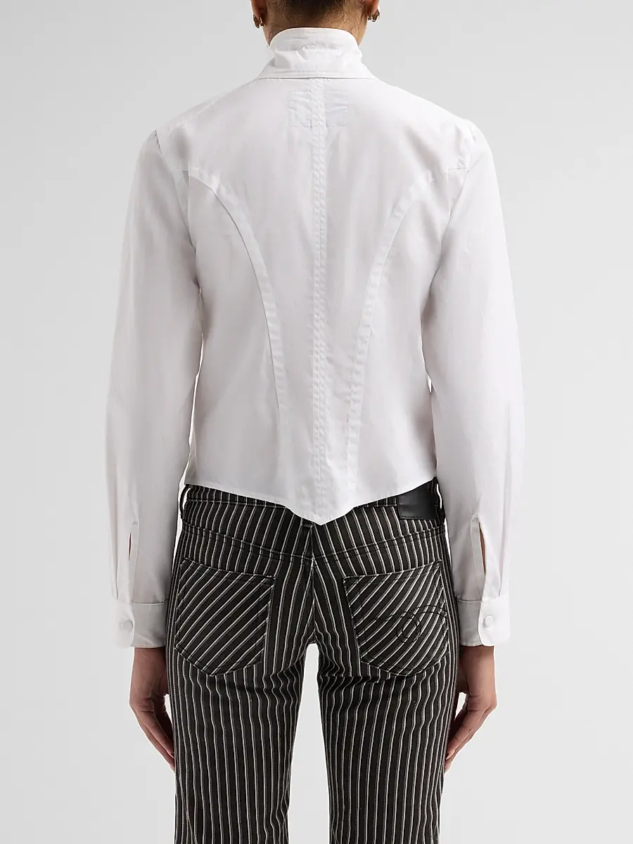 R13 Women's Asymmetrical Front Cotton Shirt | Thumbnail 3 R13 Women's Asymmetrical Front Cotton Shirt | Thumbnail 3