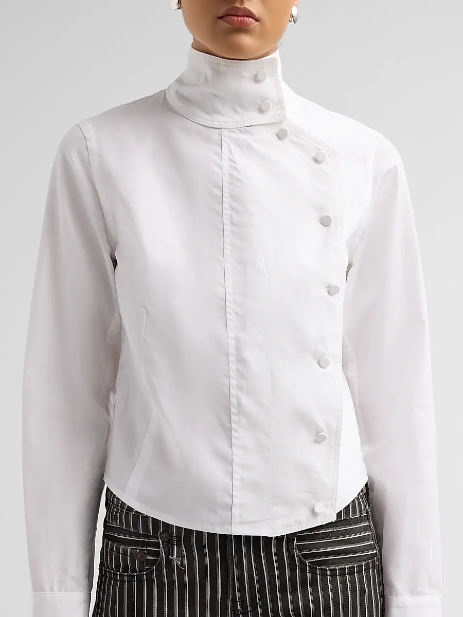 R13 Women's Asymmetrical Front Cotton Shirt | Thumbnail 5 R13 Women's Asymmetrical Front Cotton Shirt | Thumbnail 5