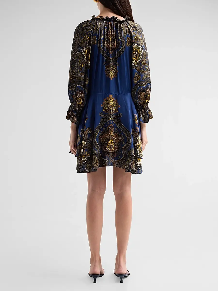 Alice + Olivia Women's Joanne Handkerchief-Hem Mini Dress | Thumbnail 3