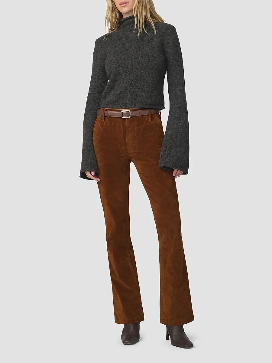 Joe's Jeans Women's Inez Faux-Suede Trousers | Thumbnail 2