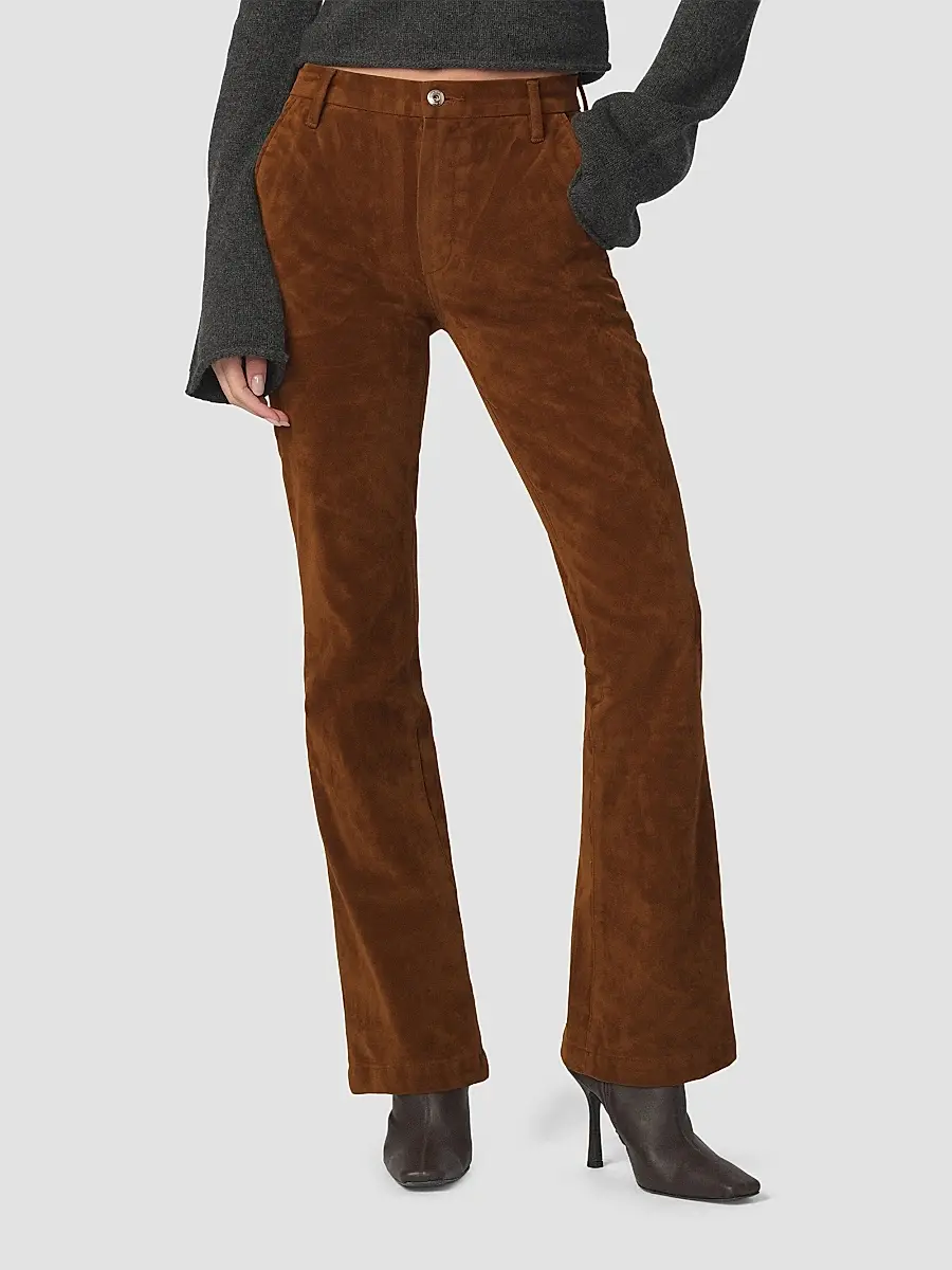 Joe's Jeans Women's Inez Faux-Suede Trousers | Thumbnail 4