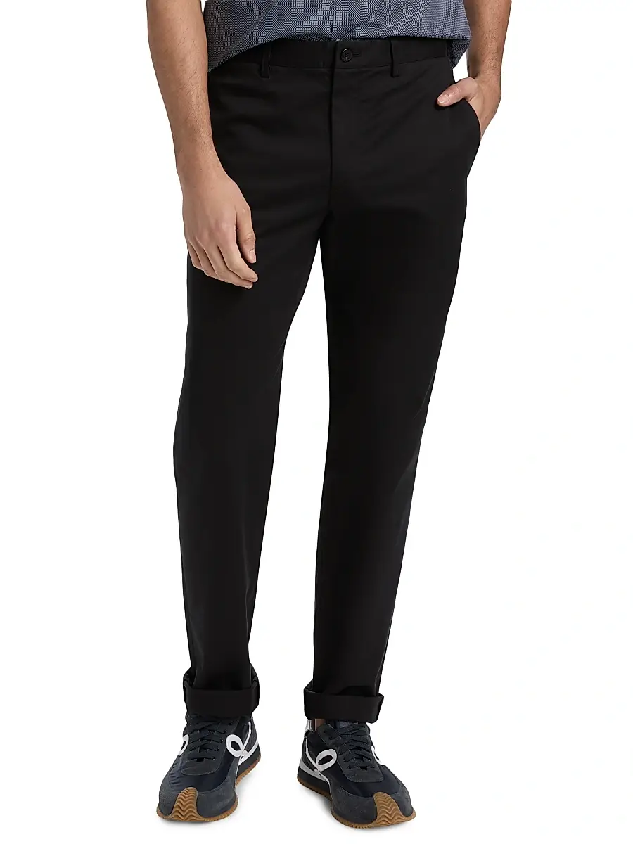 Theory Men's Zaine Cotton Straight-Leg Pants | Thumbnail 3 Theory Men's Zaine Cotton Straight-Leg Pants | Thumbnail 3