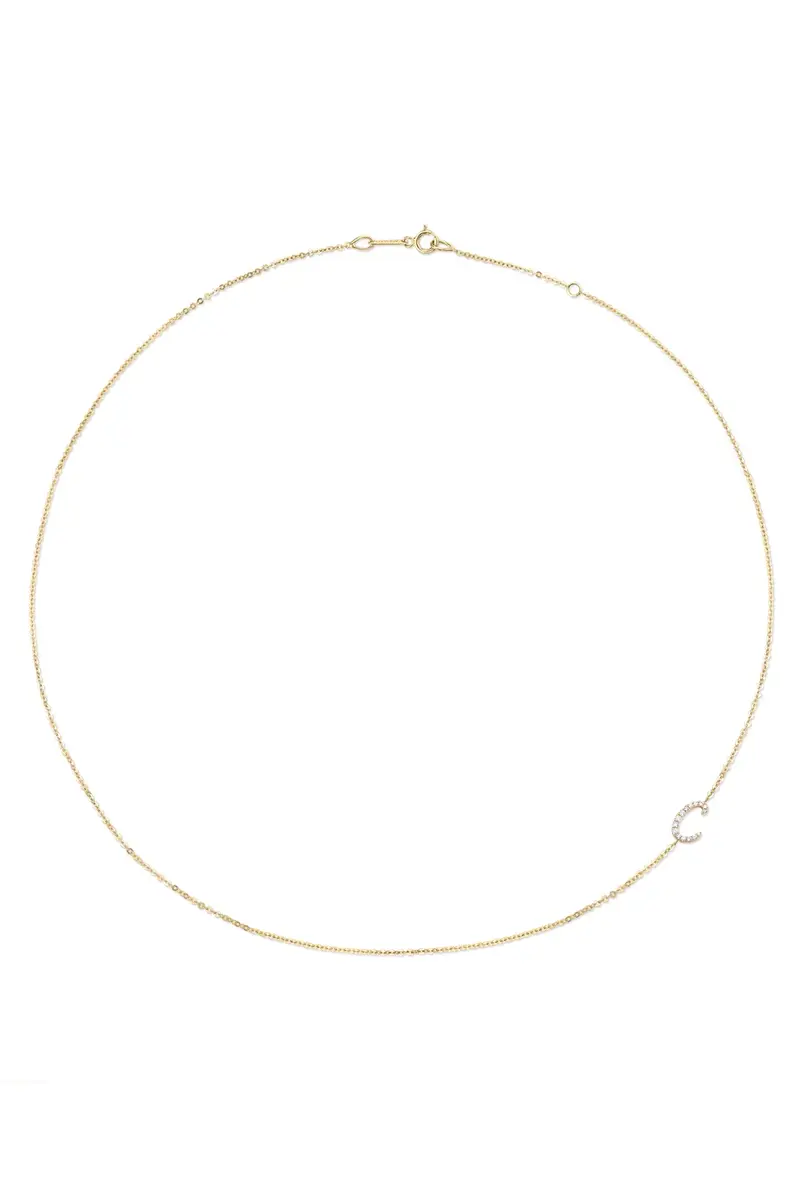 Anita Ko Diamond Double Sided Initial Necklace | Thumbnail 2 Anita Ko Diamond Double Sided Initial Necklace | Thumbnail 2