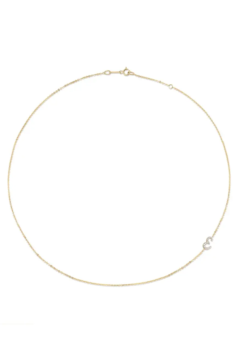 Anita Ko Diamond Double Sided Initial Necklace | Thumbnail 3 Anita Ko Diamond Double Sided Initial Necklace | Thumbnail 3