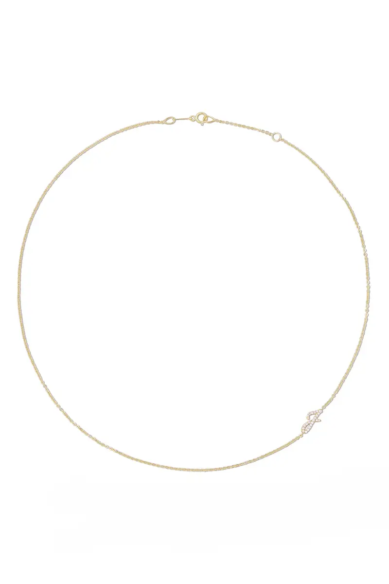 Anita Ko Diamond Double Sided Initial Necklace | Thumbnail 5 Anita Ko Diamond Double Sided Initial Necklace | Thumbnail 5