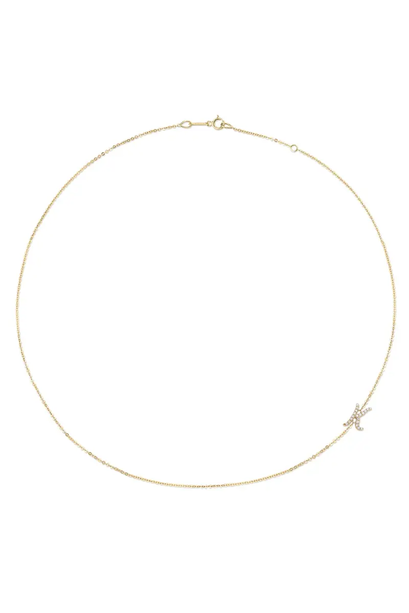 Anita Ko Diamond Double Sided Initial Necklace | Thumbnail 6 Anita Ko Diamond Double Sided Initial Necklace | Thumbnail 6