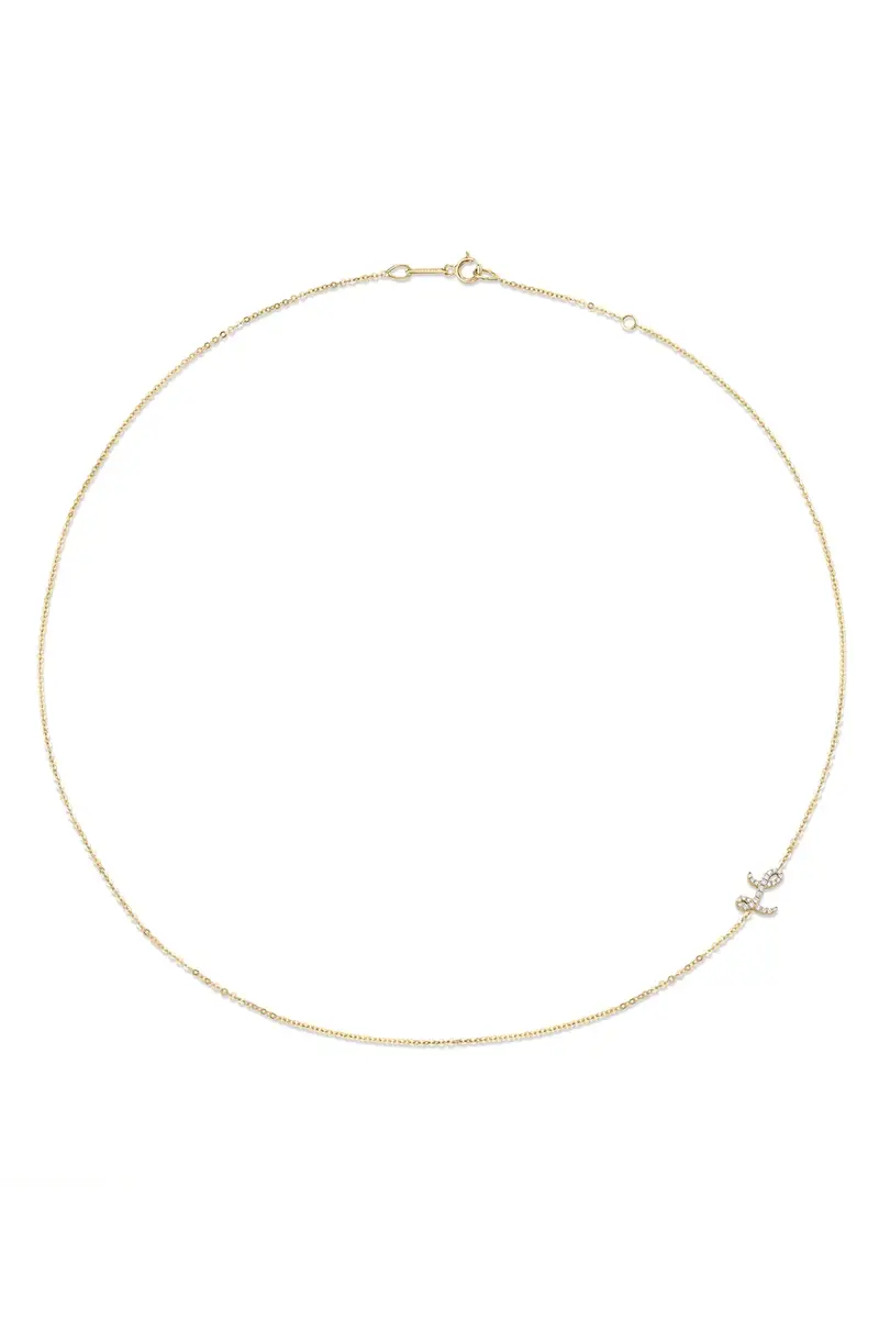 Anita Ko Diamond Double Sided Initial Necklace | Thumbnail 7 Anita Ko Diamond Double Sided Initial Necklace | Thumbnail 7