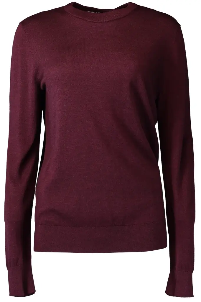Michael Kors Collection Long Sleeve Crewneck Pullover - Wine