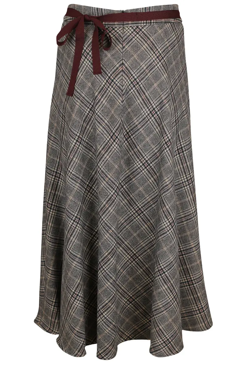 Max Mara Plaid Midi Skirt | Thumbnail 2 Max Mara Plaid Midi Skirt | Thumbnail 2
