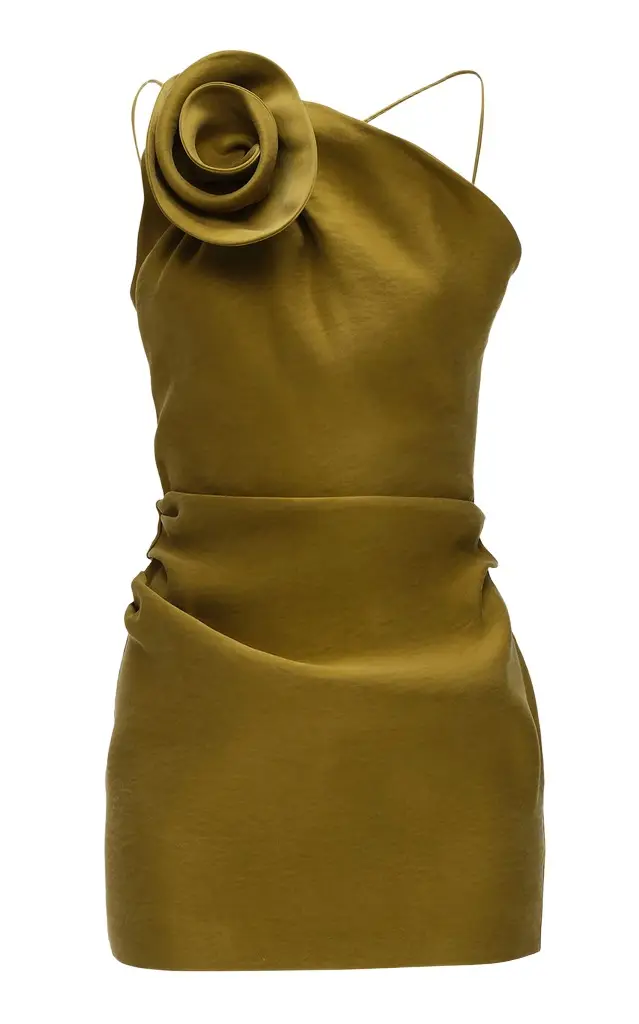 Magda Butrym Rosette-Detailed Silk Mini Dress | Image 1 Magda Butrym Rosette-Detailed Silk Mini Dress | Image 1