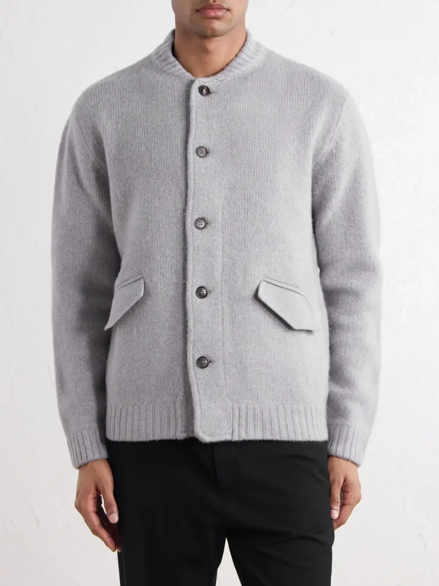 Slowear Wool and Cashmere-Blend Knitted Bomber Jacket | Thumbnail 3 Slowear Wool and Cashmere-Blend Knitted Bomber Jacket | Thumbnail 3