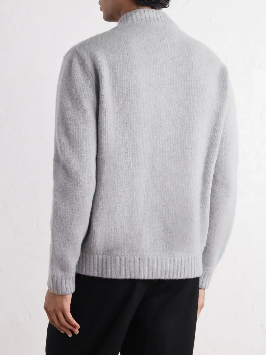 Slowear Wool and Cashmere-Blend Knitted Bomber Jacket | Thumbnail 4 Slowear Wool and Cashmere-Blend Knitted Bomber Jacket | Thumbnail 4