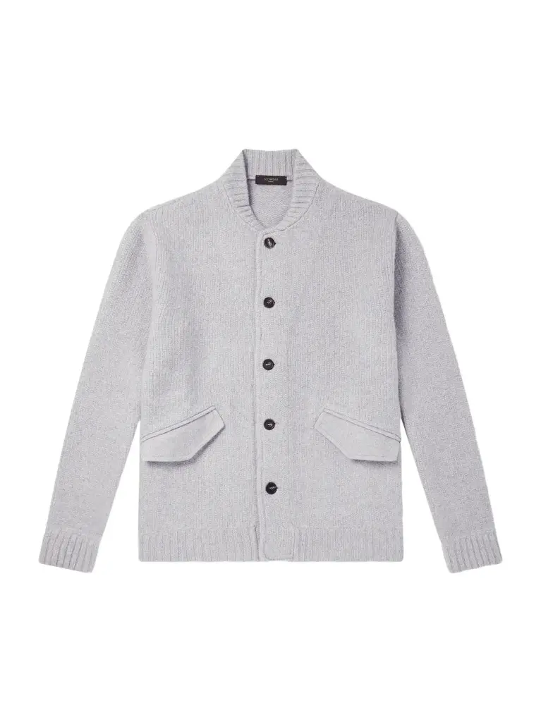 Wool and Cashmere-Blend Knitted Bomber Jacket Wool and Cashmere-Blend Knitted Bomber Jacket
