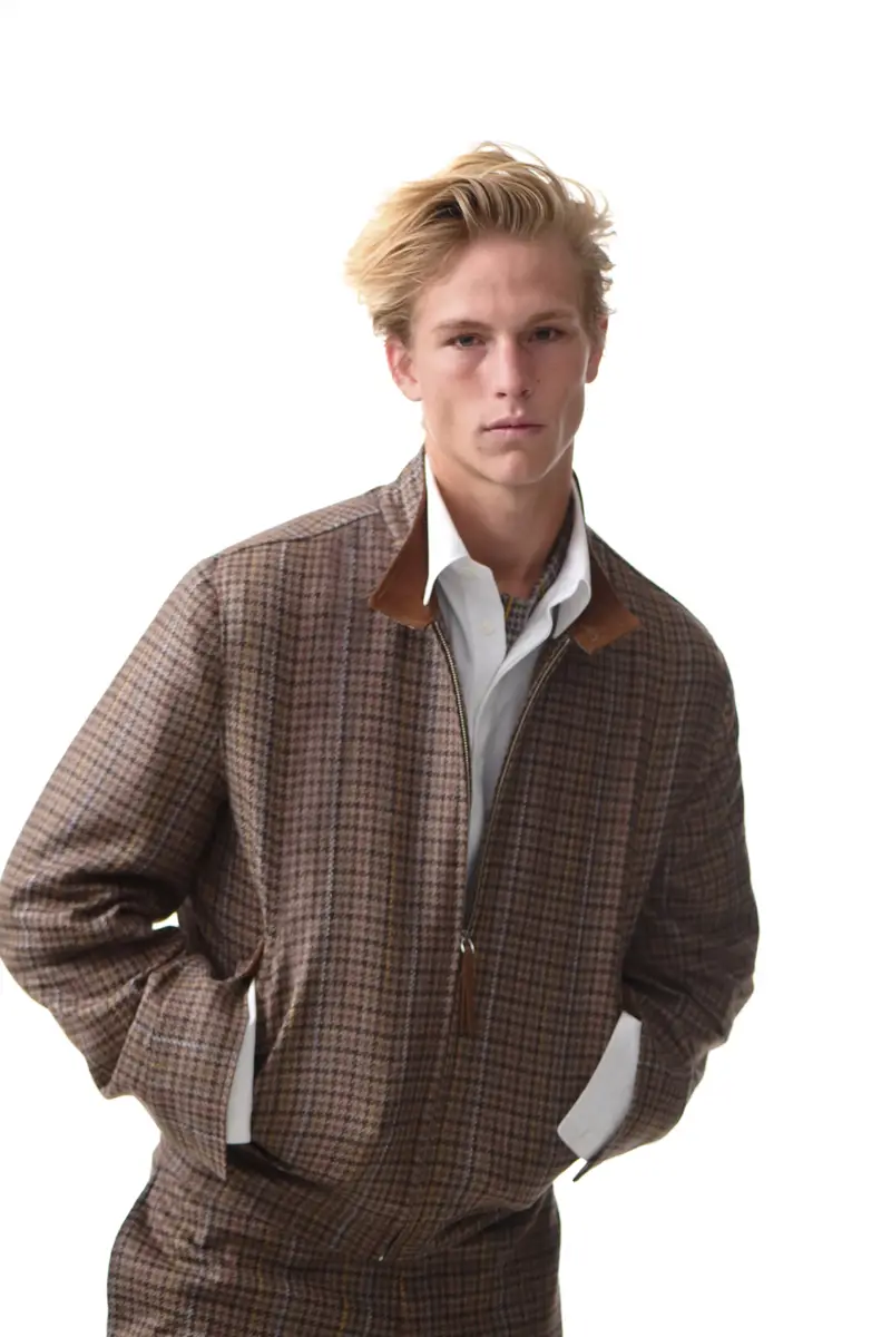 Gabriela Hearst Graham Jacket in Camel Multi Wool Silk Houndstooth | Thumbnail 2