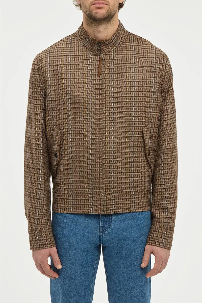 Gabriela Hearst Graham Jacket in Camel Multi Wool Silk Houndstooth | Thumbnail 3