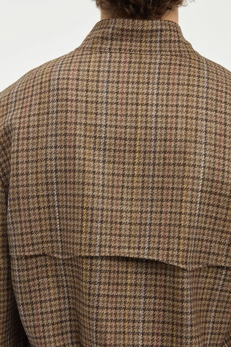 Gabriela Hearst Graham Jacket in Camel Multi Wool Silk Houndstooth | Thumbnail 7