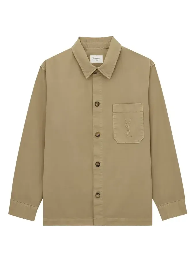 Yves Saint Laurent Cassandre overshirt in cotton linen gabardine