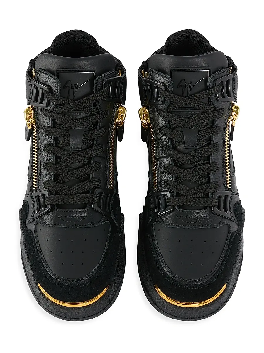 Giuseppe Zanotti Men's GZ-Ghost Suede Sneakers | Thumbnail 4 Giuseppe Zanotti Men's GZ-Ghost Suede Sneakers | Thumbnail 4