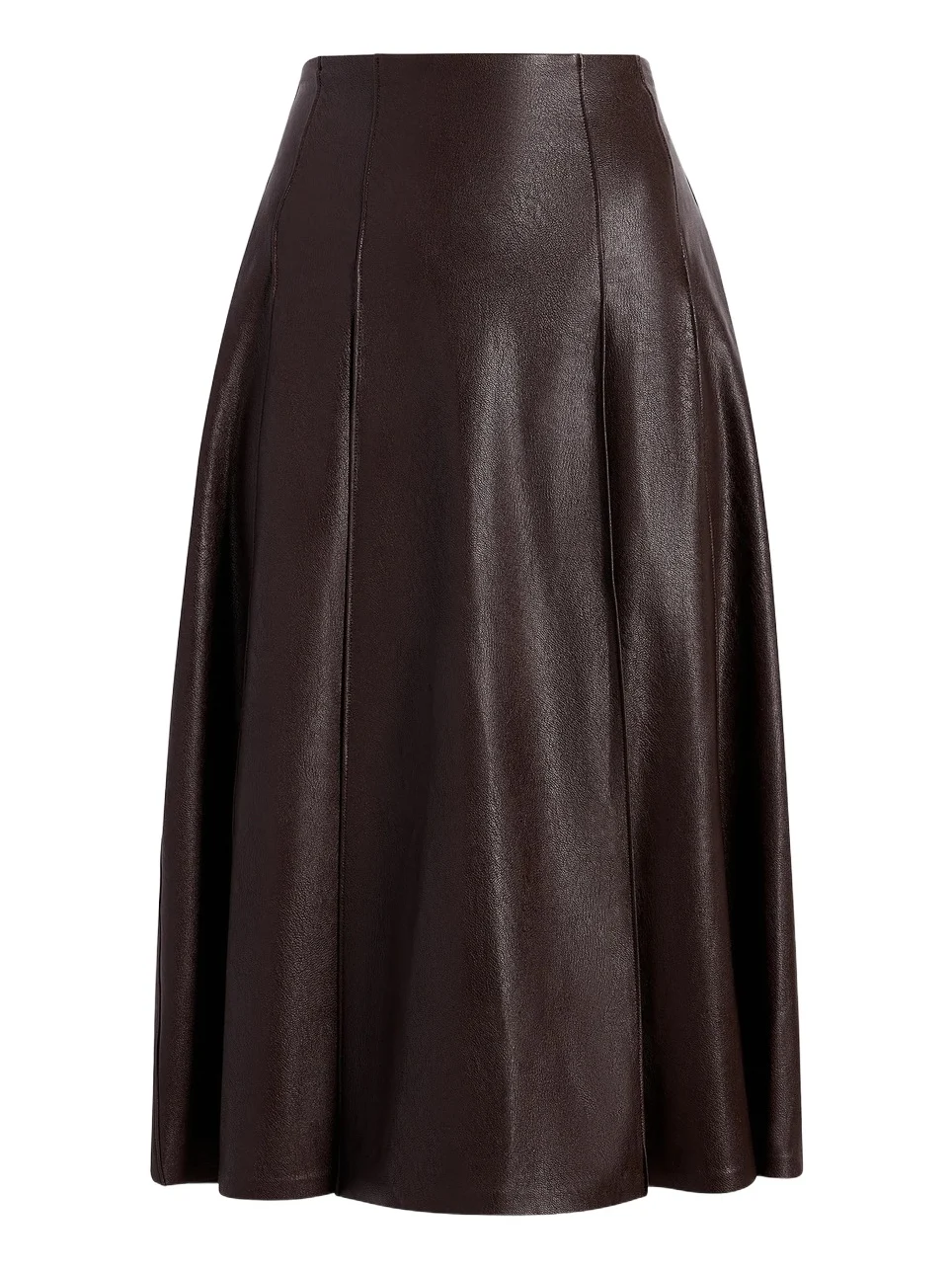 Women's Pleated Faux-Leather Midi Skirt Women's Pleated Faux-Leather Midi Skirt