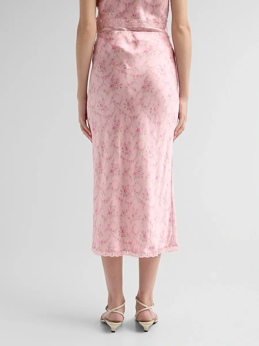 LoveShackFancy Women's Castle Floral Silk-Blend Midi Skirt | Thumbnail 4 LoveShackFancy Women's Castle Floral Silk-Blend Midi Skirt | Thumbnail 4