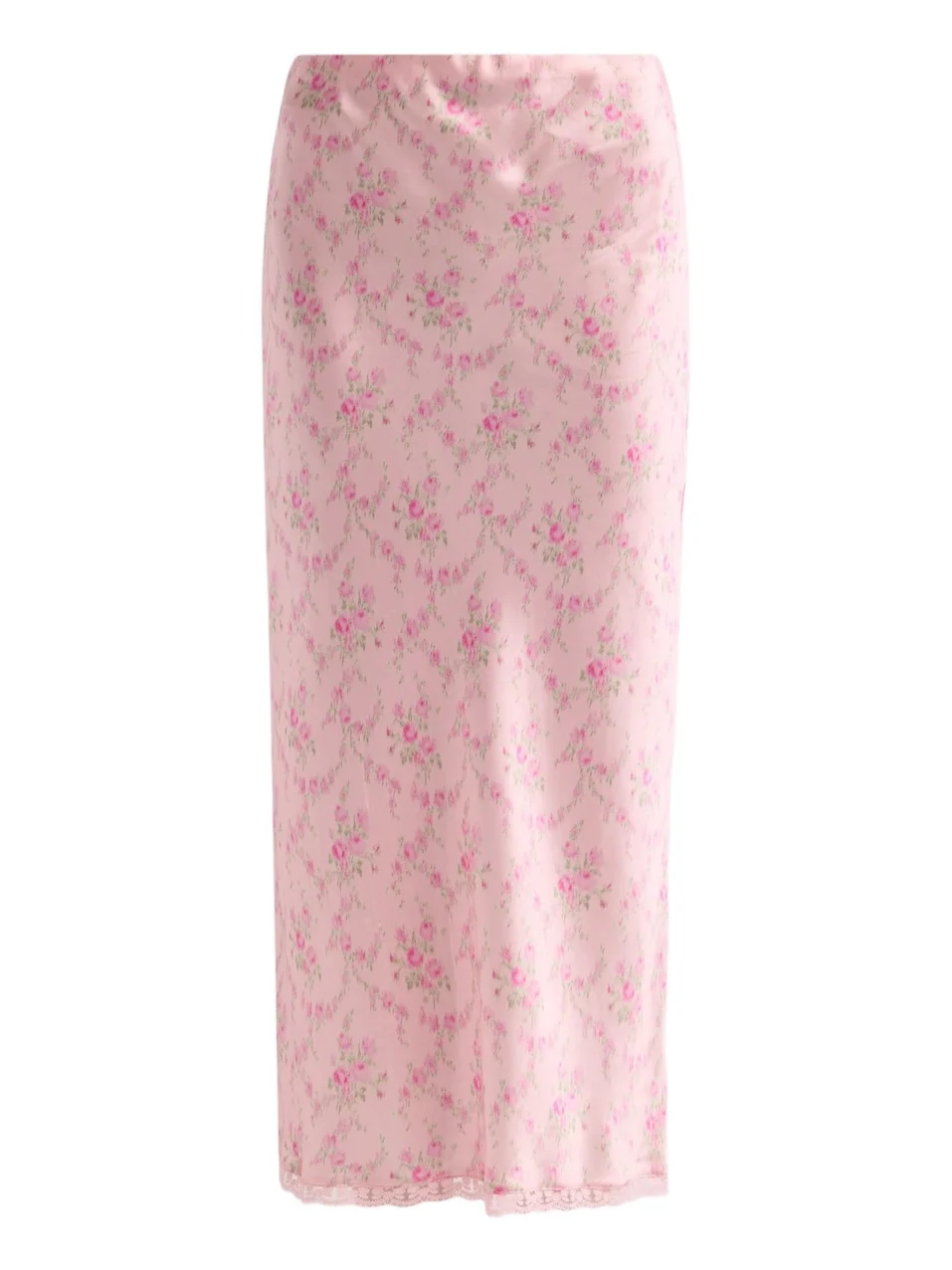 LoveShackFancy Women's Castle Floral Silk-Blend Midi Skirt