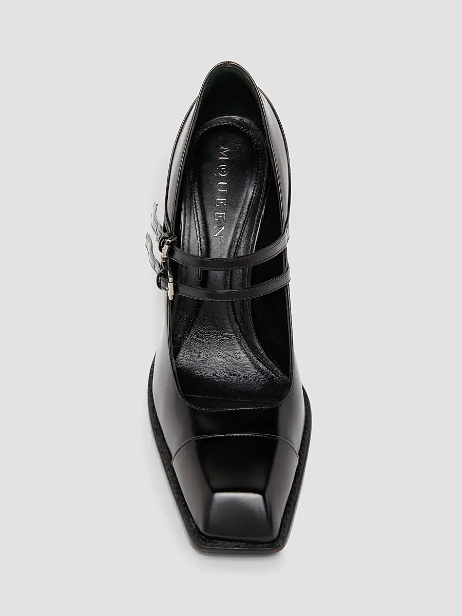 Alexander McQueen Women's Niko 95MM Mary Jane Leather Pumps | Thumbnail 5 Alexander McQueen Women's Niko 95MM Mary Jane Leather Pumps | Thumbnail 5