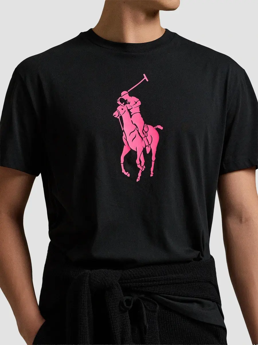Polo Ralph Lauren Men's Unisex Pink Pony Logo Cotton T-Shirt | Thumbnail 5 Polo Ralph Lauren Men's Unisex Pink Pony Logo Cotton T-Shirt | Thumbnail 5