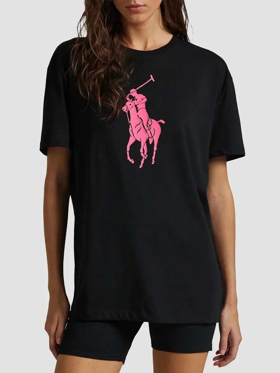 Polo Ralph Lauren Men's Unisex Pink Pony Logo Cotton T-Shirt | Thumbnail 6 Polo Ralph Lauren Men's Unisex Pink Pony Logo Cotton T-Shirt | Thumbnail 6