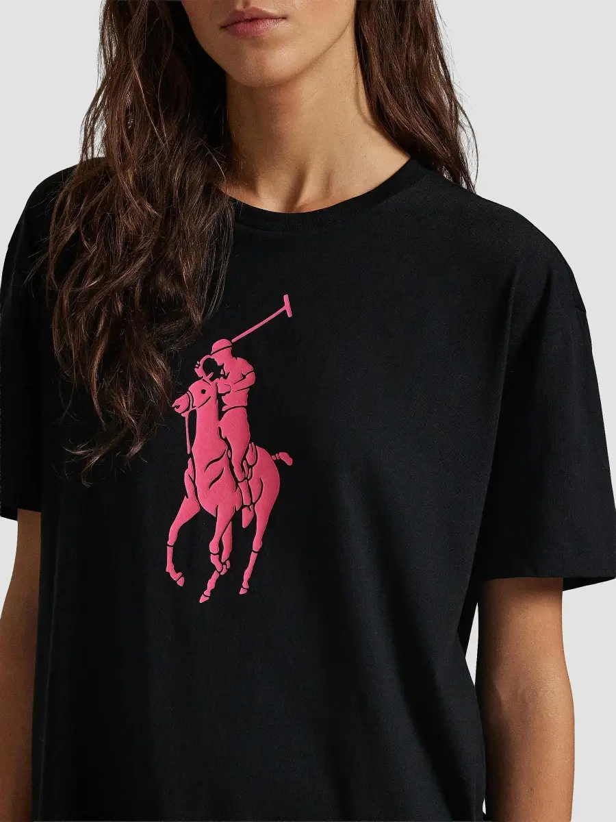 Polo Ralph Lauren Men's Unisex Pink Pony Logo Cotton T-Shirt | Thumbnail 9 Polo Ralph Lauren Men's Unisex Pink Pony Logo Cotton T-Shirt | Thumbnail 9