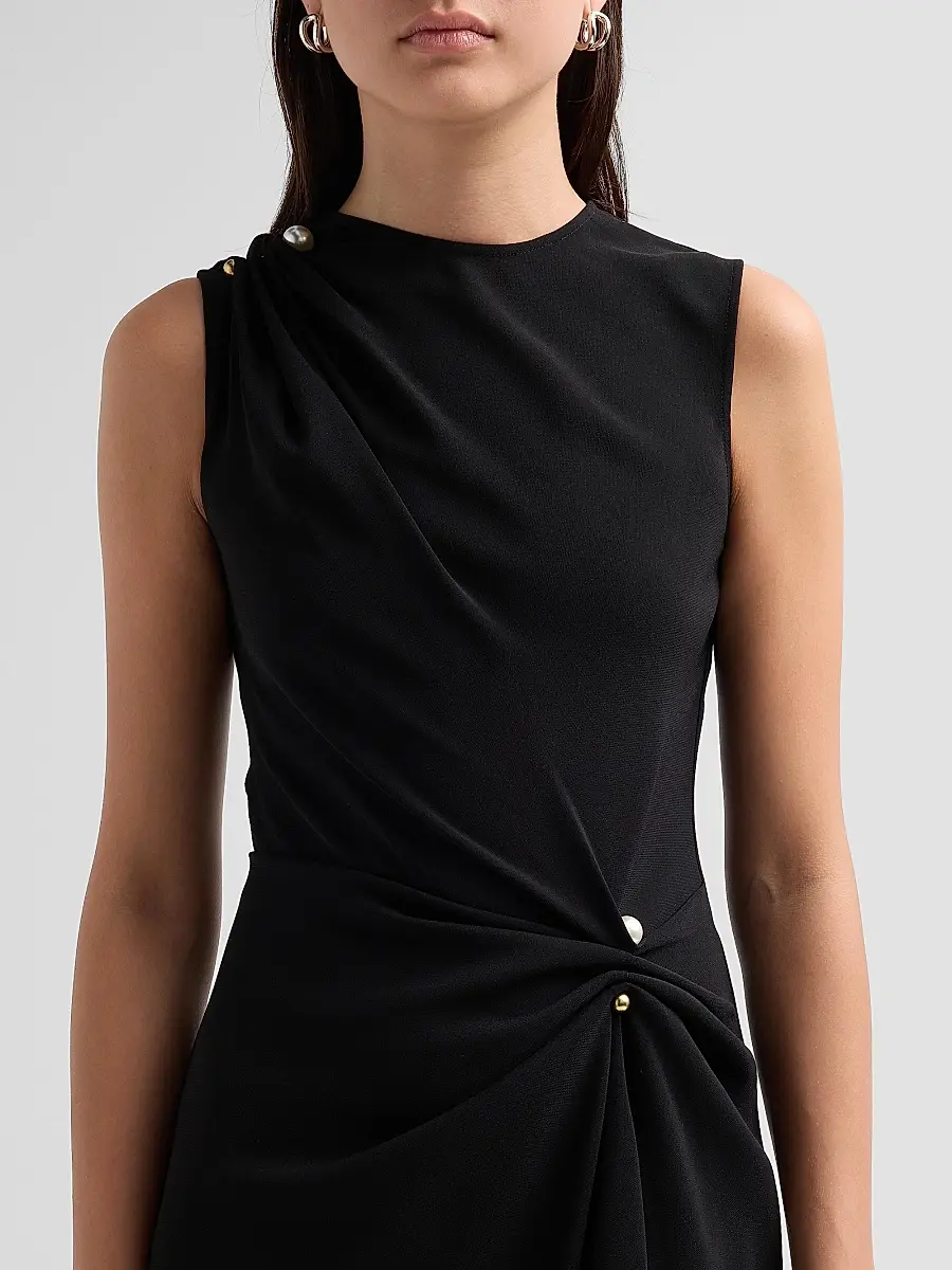 Veronica Beard Women's Freja Asymmetric Draped Midi Dress | Thumbnail 5 Veronica Beard Women's Freja Asymmetric Draped Midi Dress | Thumbnail 5