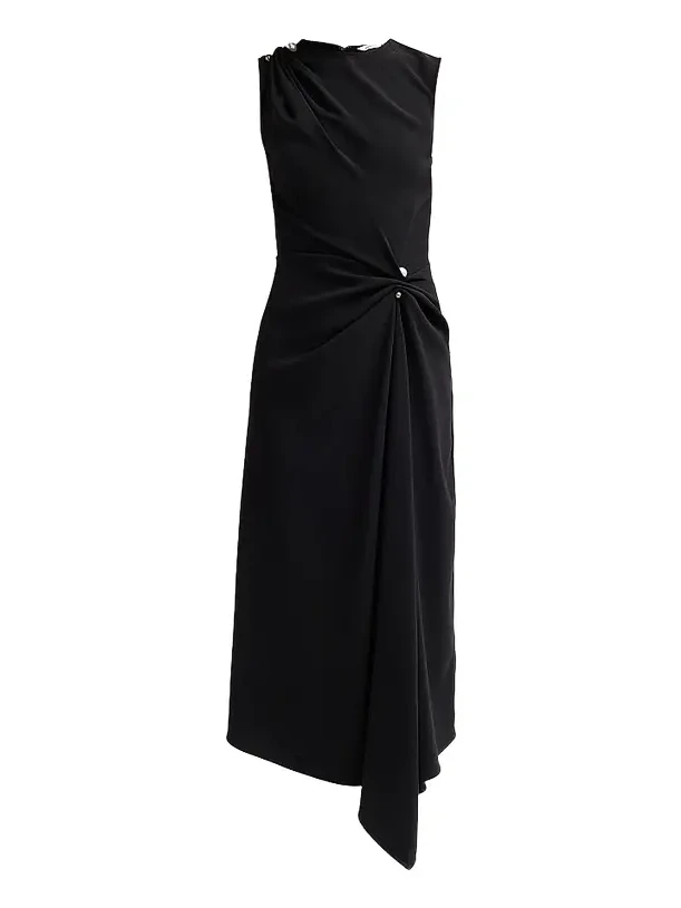 Women's Freja Asymmetric Draped Midi Dress Women's Freja Asymmetric Draped Midi Dress