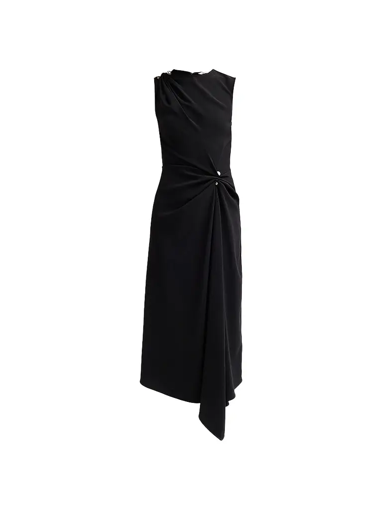 Women's Freja Asymmetric Draped Midi Dress Women's Freja Asymmetric Draped Midi Dress