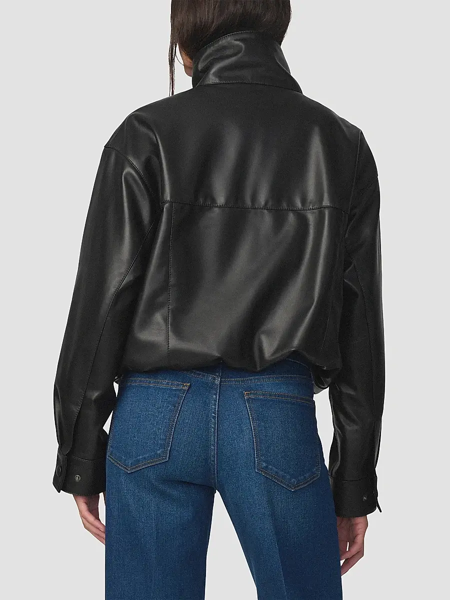 Joe's Jeans Women's The Cohen Leather Bomber Jacket | Thumbnail 3