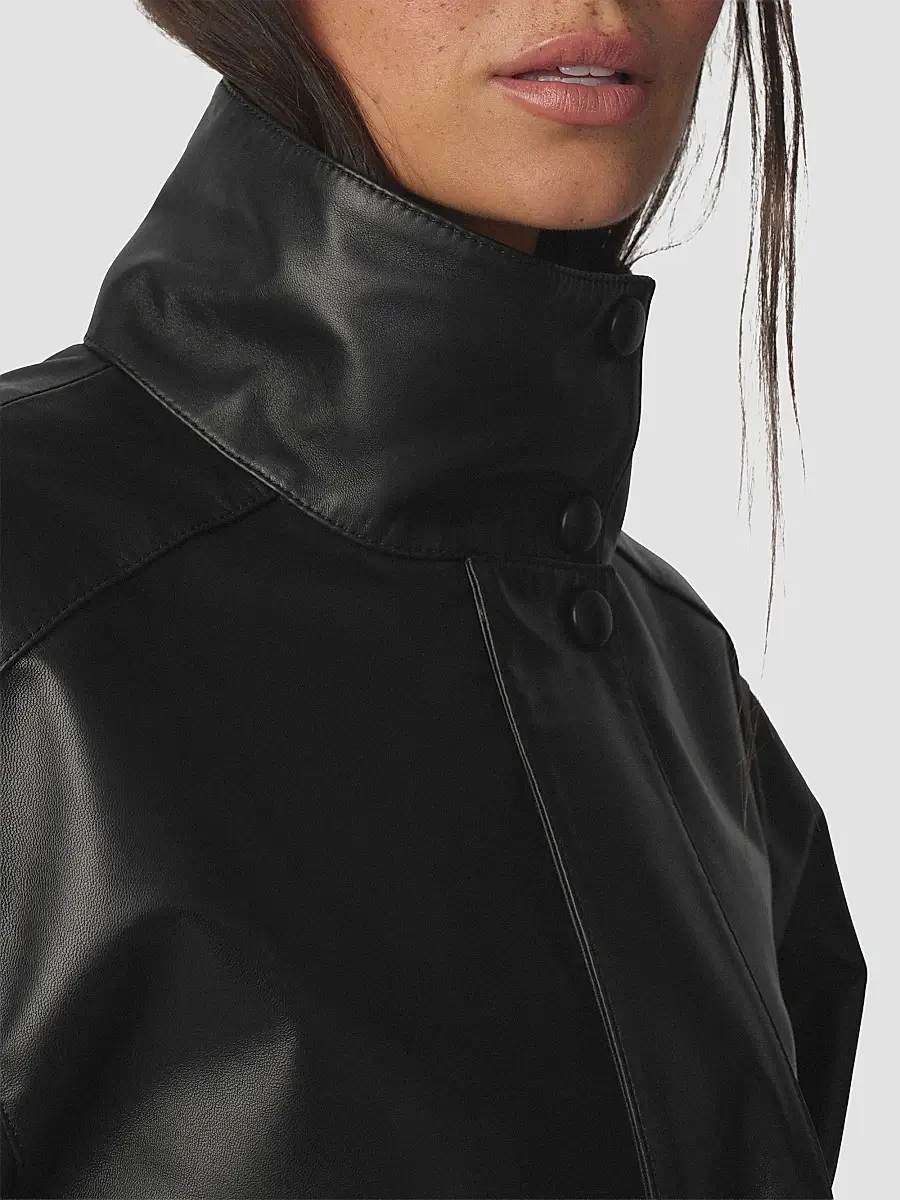 Joe's Jeans Women's The Cohen Leather Bomber Jacket | Thumbnail 7