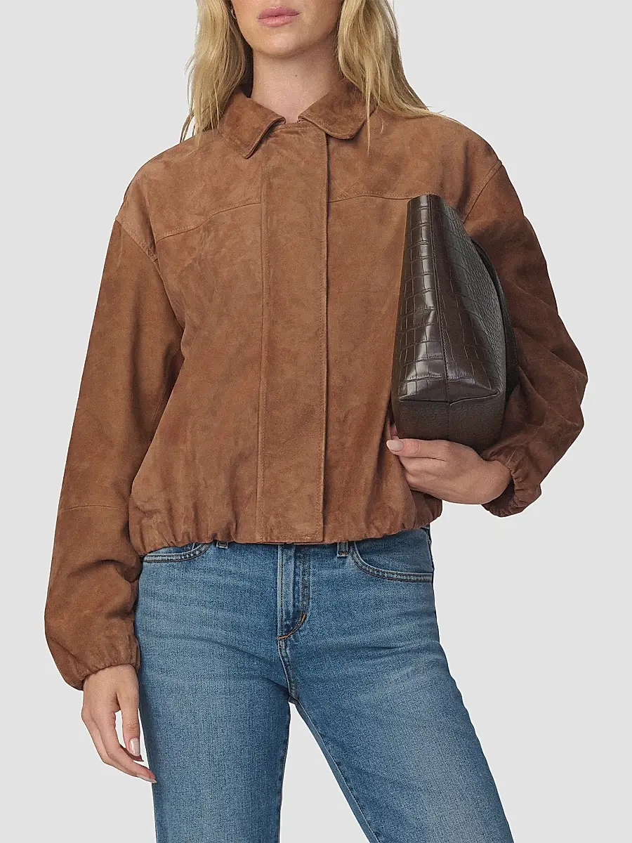 Joe's Jeans Women's The Bella Suede Bomber Jacket | Thumbnail 4