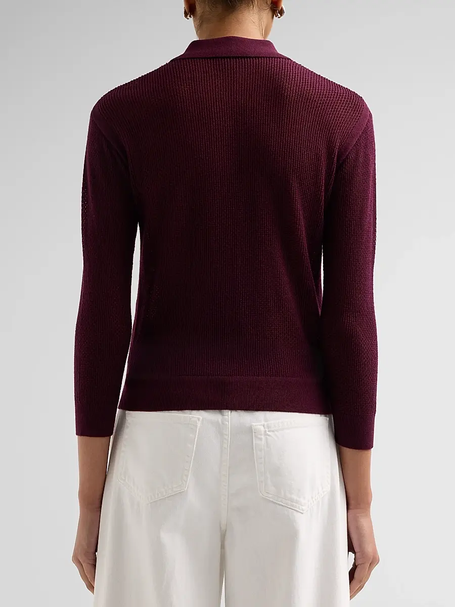 L'Agence Women's Carine Pointelle-Knit Sweater | Thumbnail 3