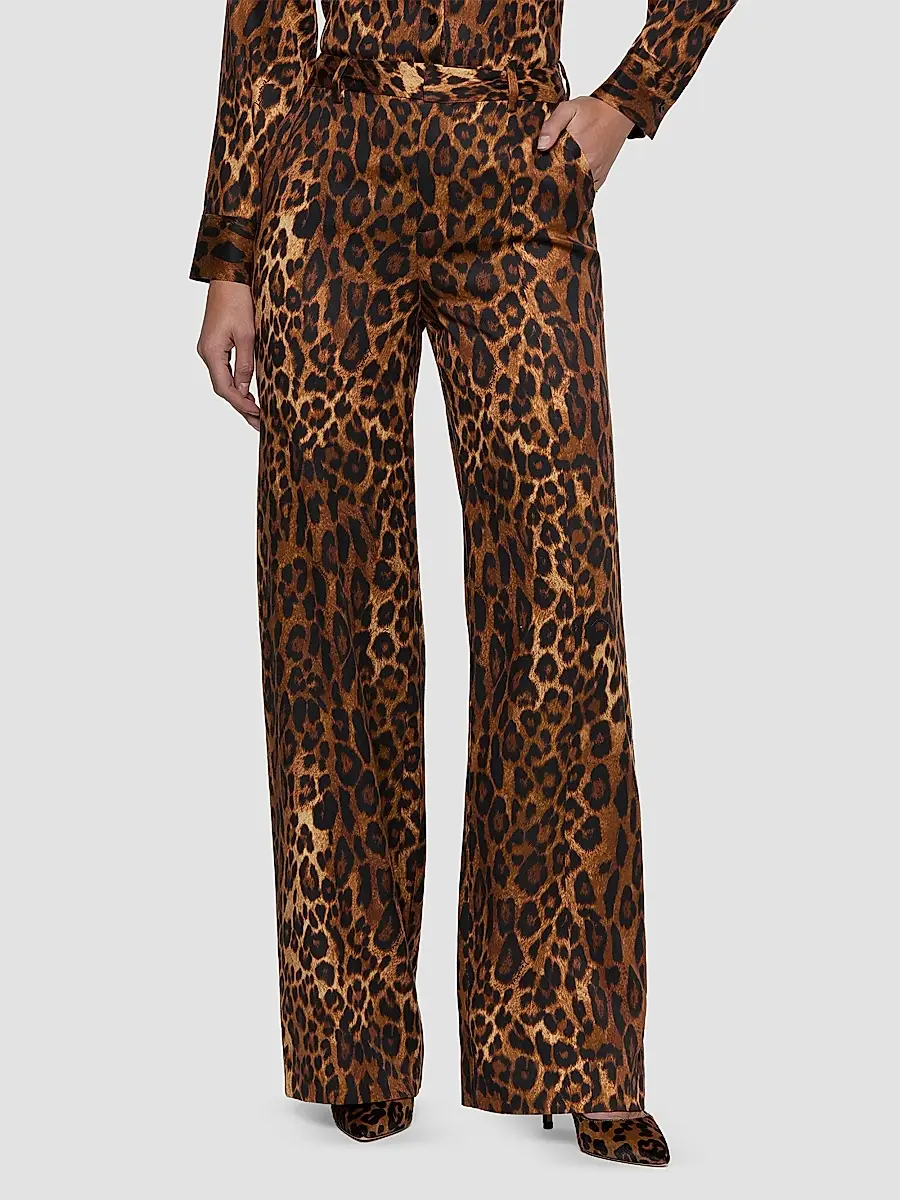 L'Agence Women's Livvy Leopard-Print Pants | Thumbnail 4