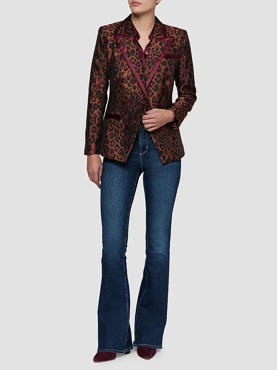 L'Agence Women's Kyomi Leopard-Print Blazer | Thumbnail 2
