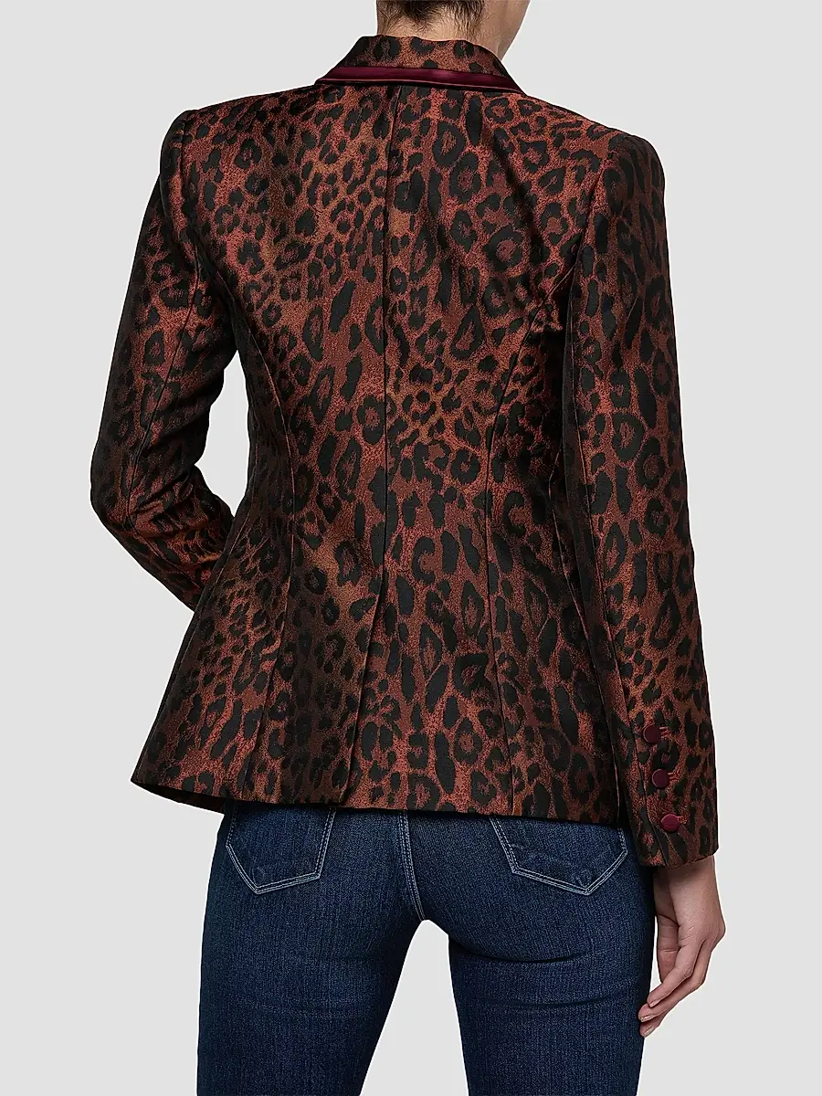 L'Agence Women's Kyomi Leopard-Print Blazer | Thumbnail 3