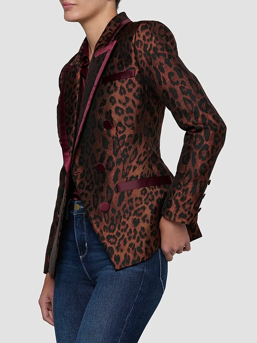 L'Agence Women's Kyomi Leopard-Print Blazer | Thumbnail 5