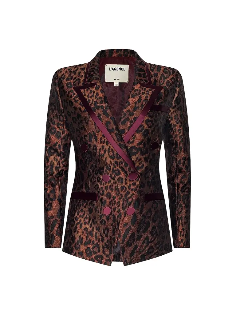 L'Agence Women's Kyomi Leopard-Print Blazer