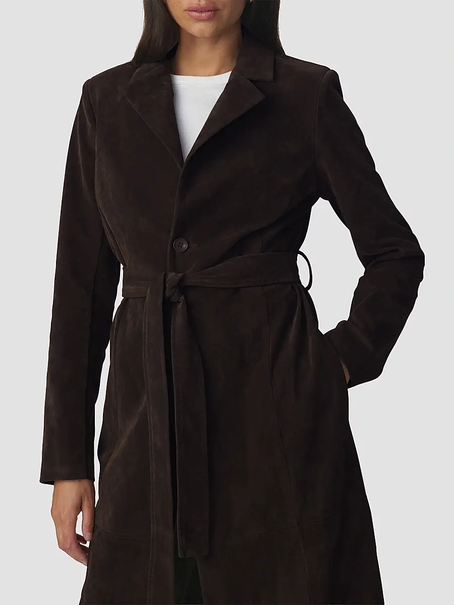 Joe's Jeans Women's The Faux-Suede Long Coat | Thumbnail 6 Joe's Jeans Women's The Faux-Suede Long Coat | Thumbnail 6