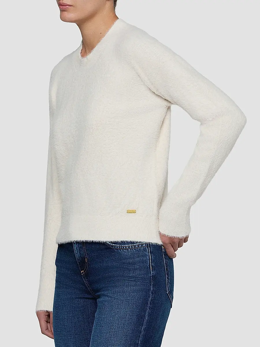 L'Agence Women's Nimbus Fuzzy Crewneck Sweater | Thumbnail 5