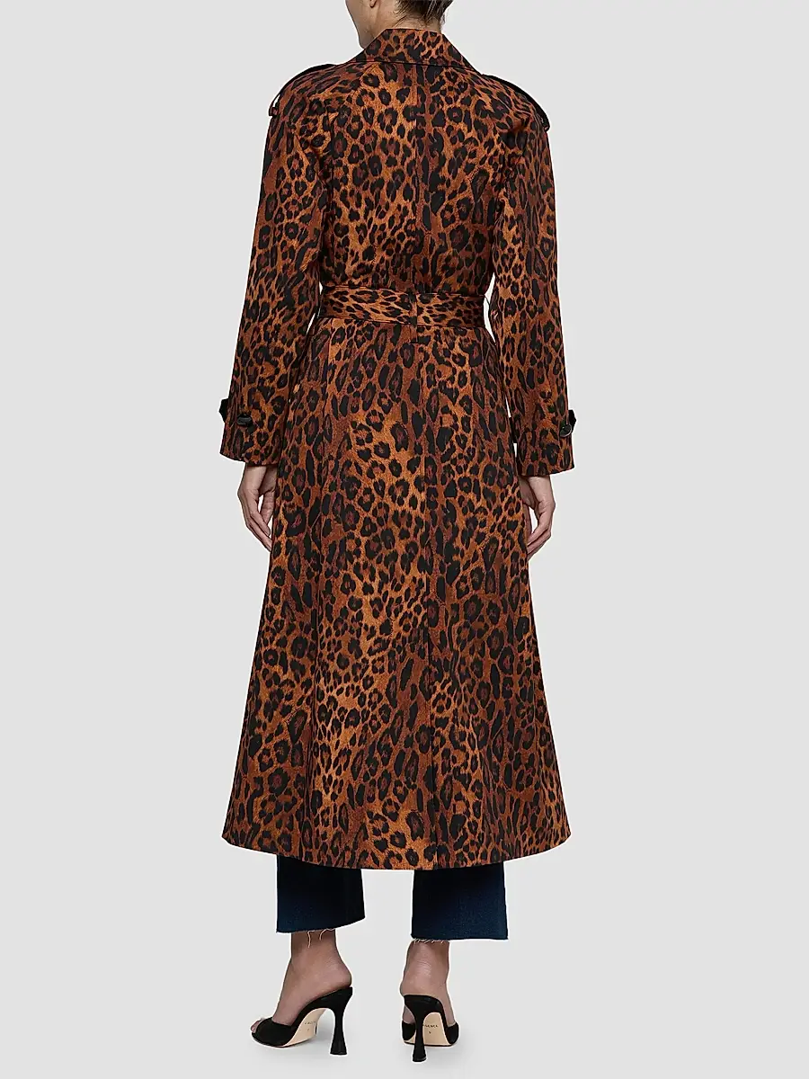 L'Agence Women's Brinley Leopard-Print Oversized Trench | Thumbnail 3 L'Agence Women's Brinley Leopard-Print Oversized Trench | Thumbnail 3