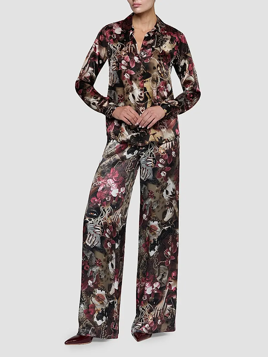 L'Agence Women's Tyler Printed Silk Blouse | Thumbnail 2