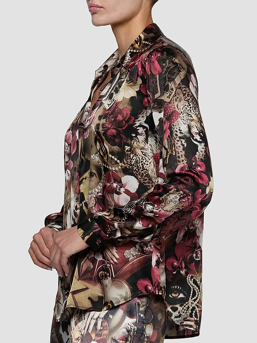 L'Agence Women's Tyler Printed Silk Blouse | Thumbnail 5